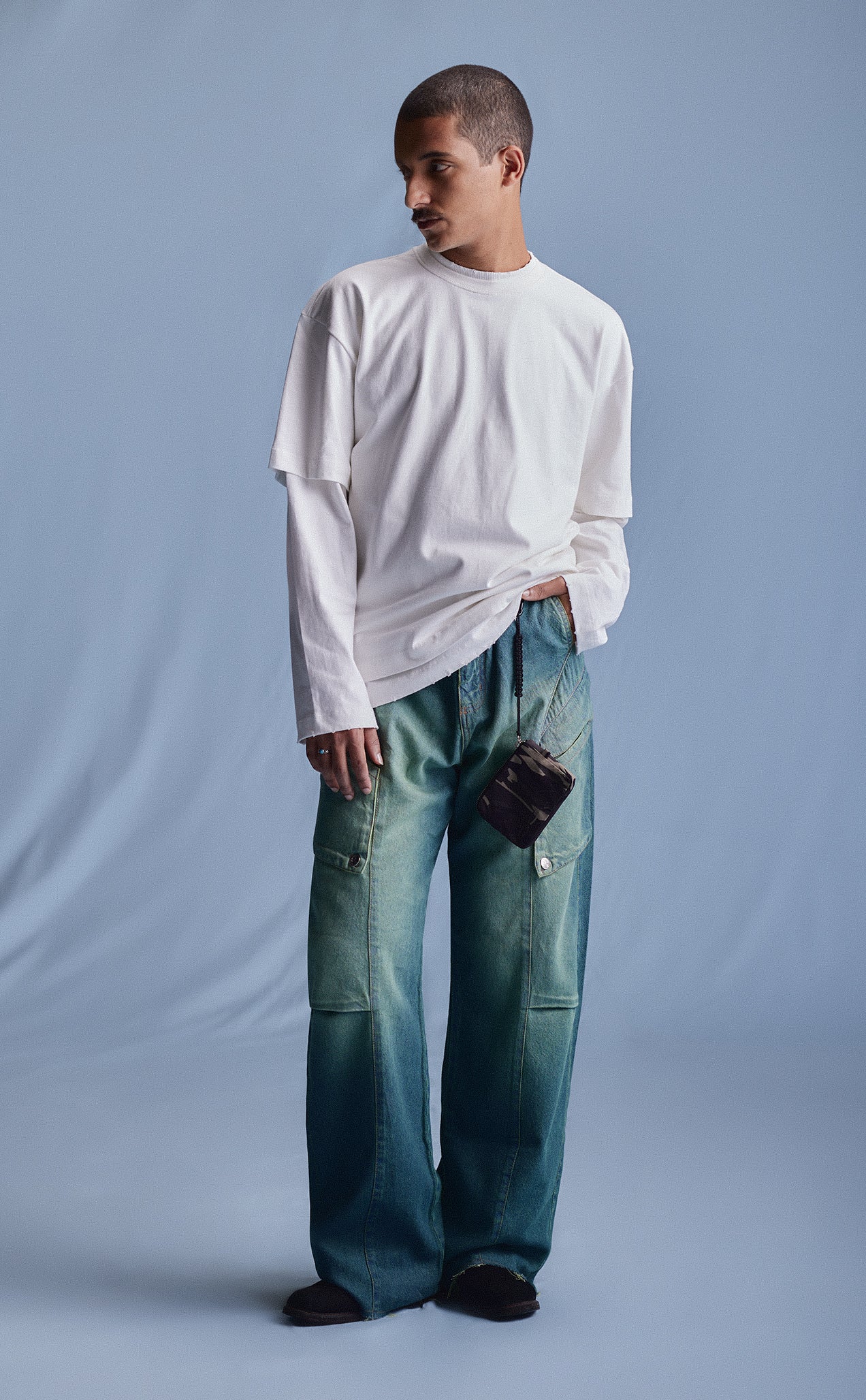 CALCA BRUBECK STRAIGHT JEANS WASHED AZUL