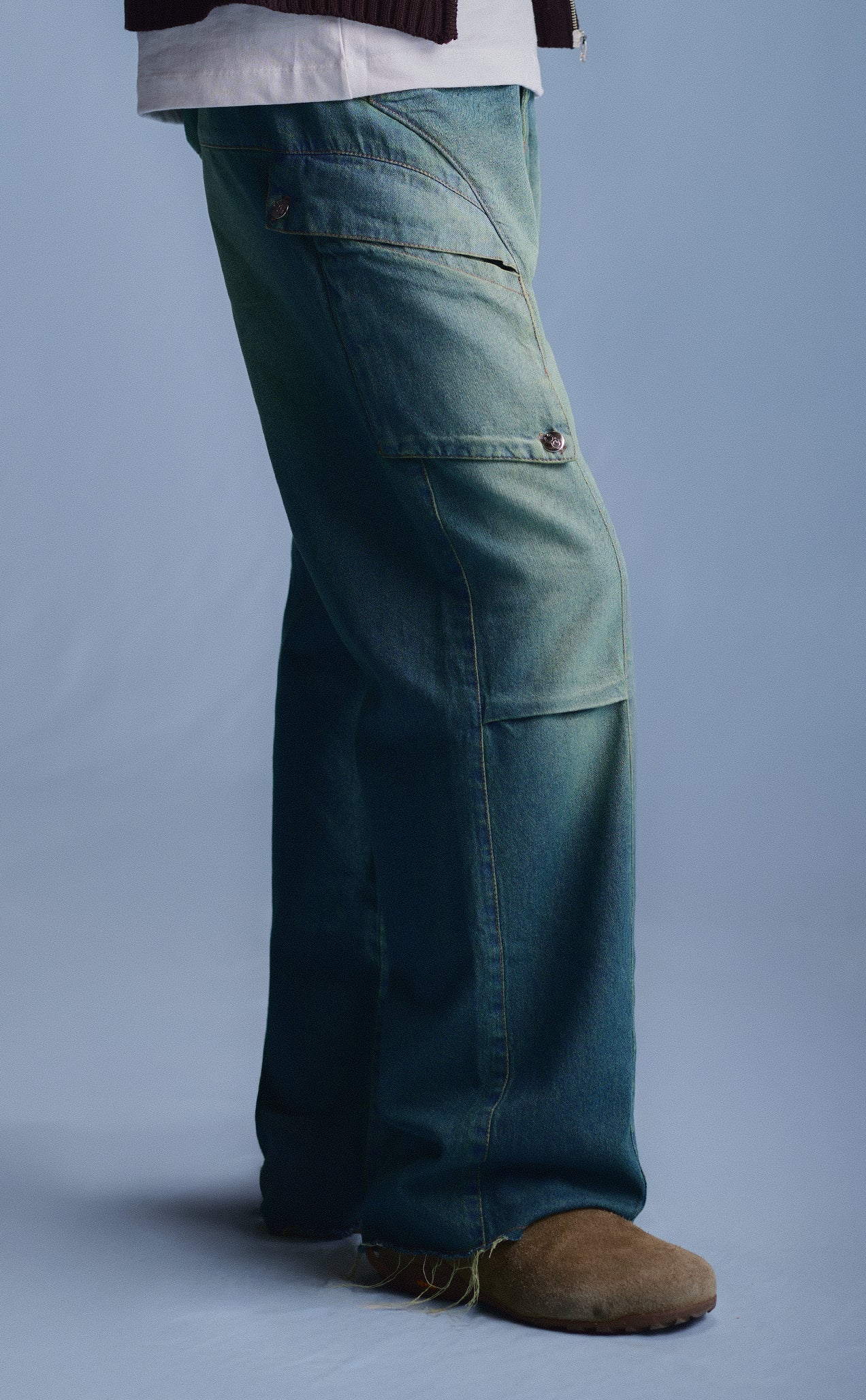 CALCA BRUBECK STRAIGHT JEANS WASHED AZUL