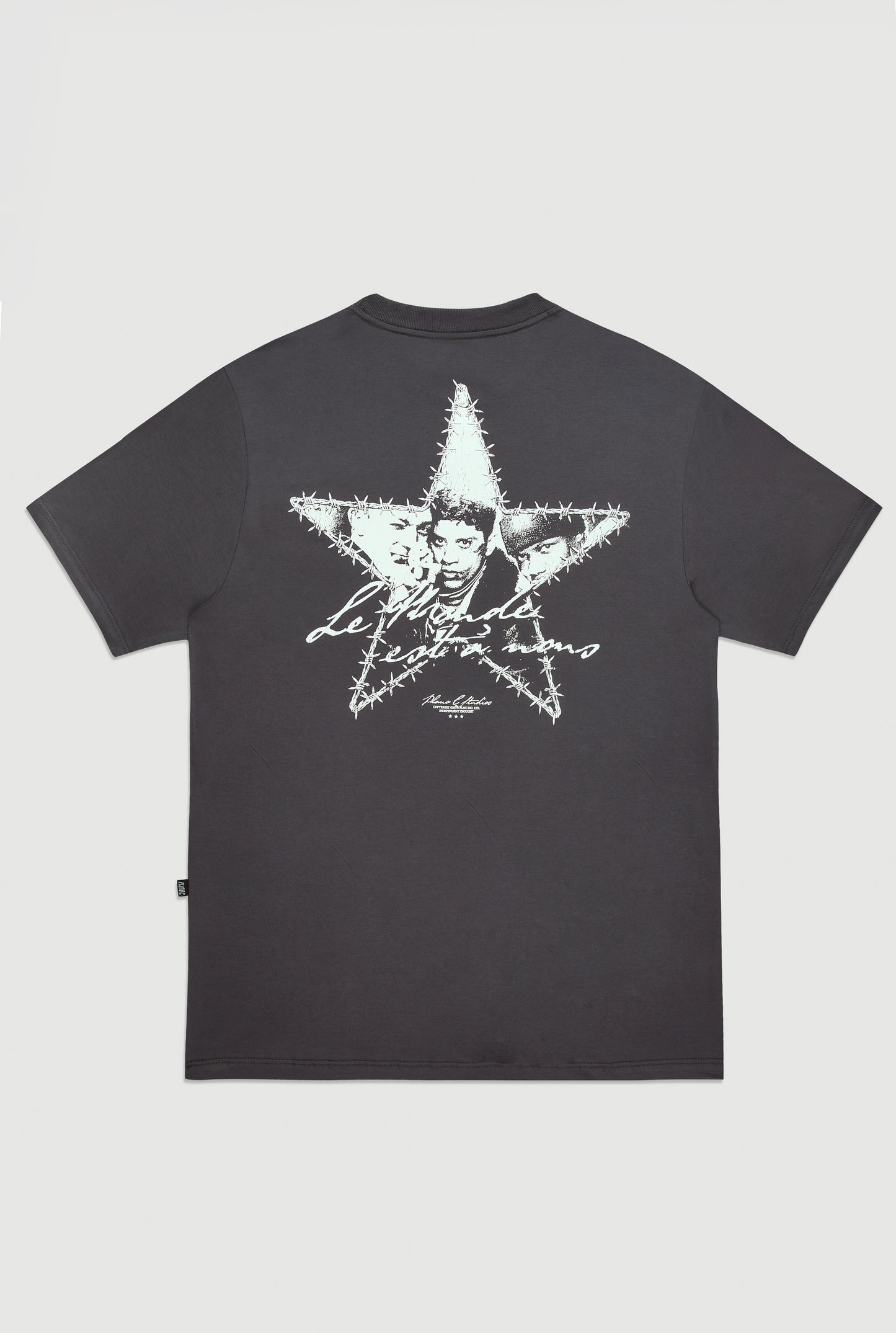 CAMISETA LE MONDE EST Á NOUS CINZA