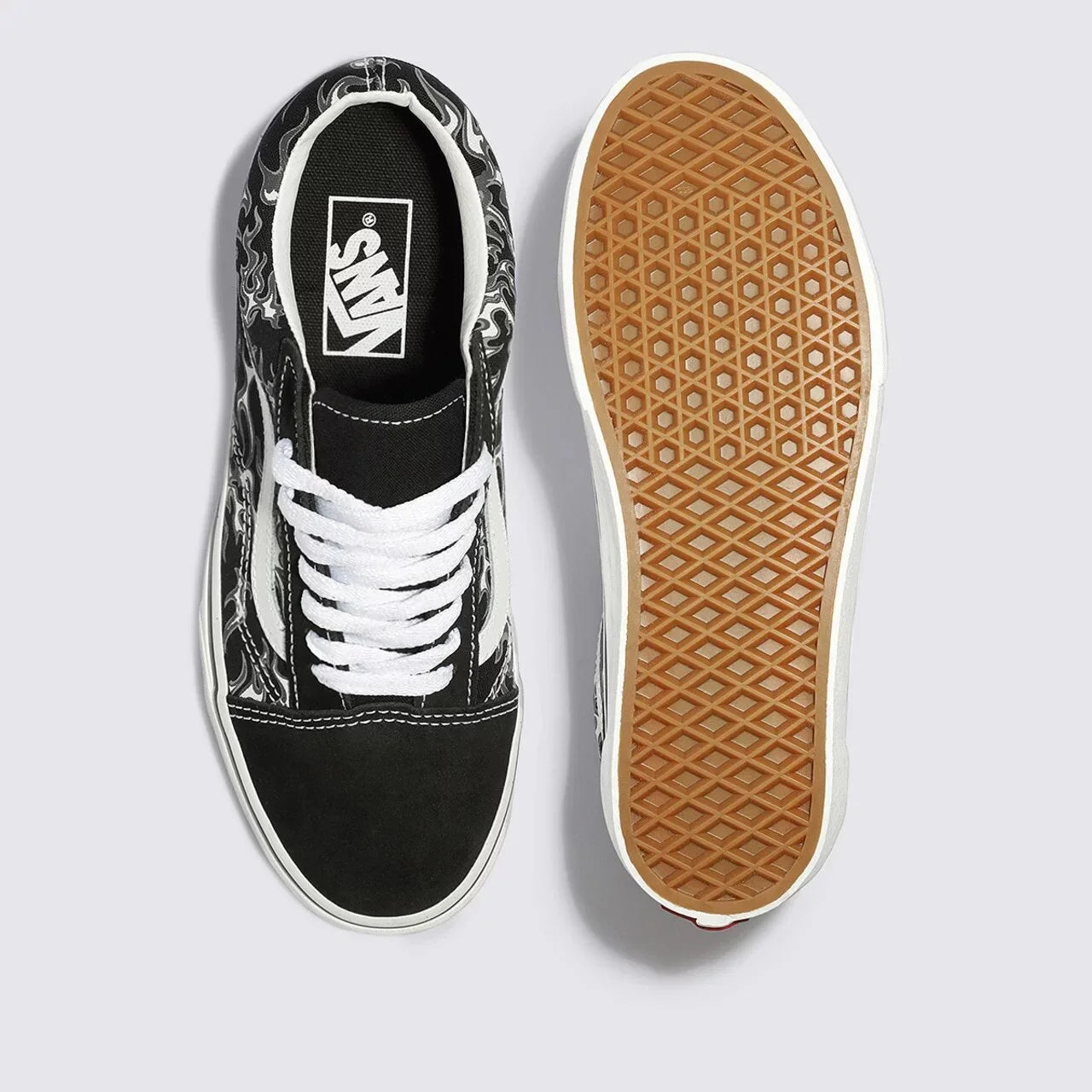 TÊNIS OLD SKOOL FLAMES BLACK TRUE WHITE