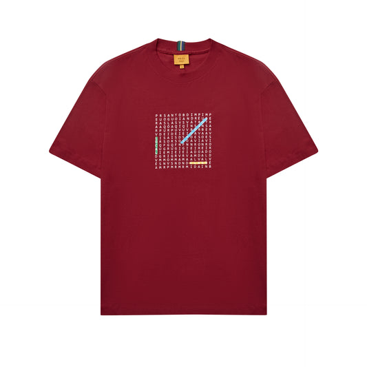 T-SHIRT "WORD SEARCH" RED