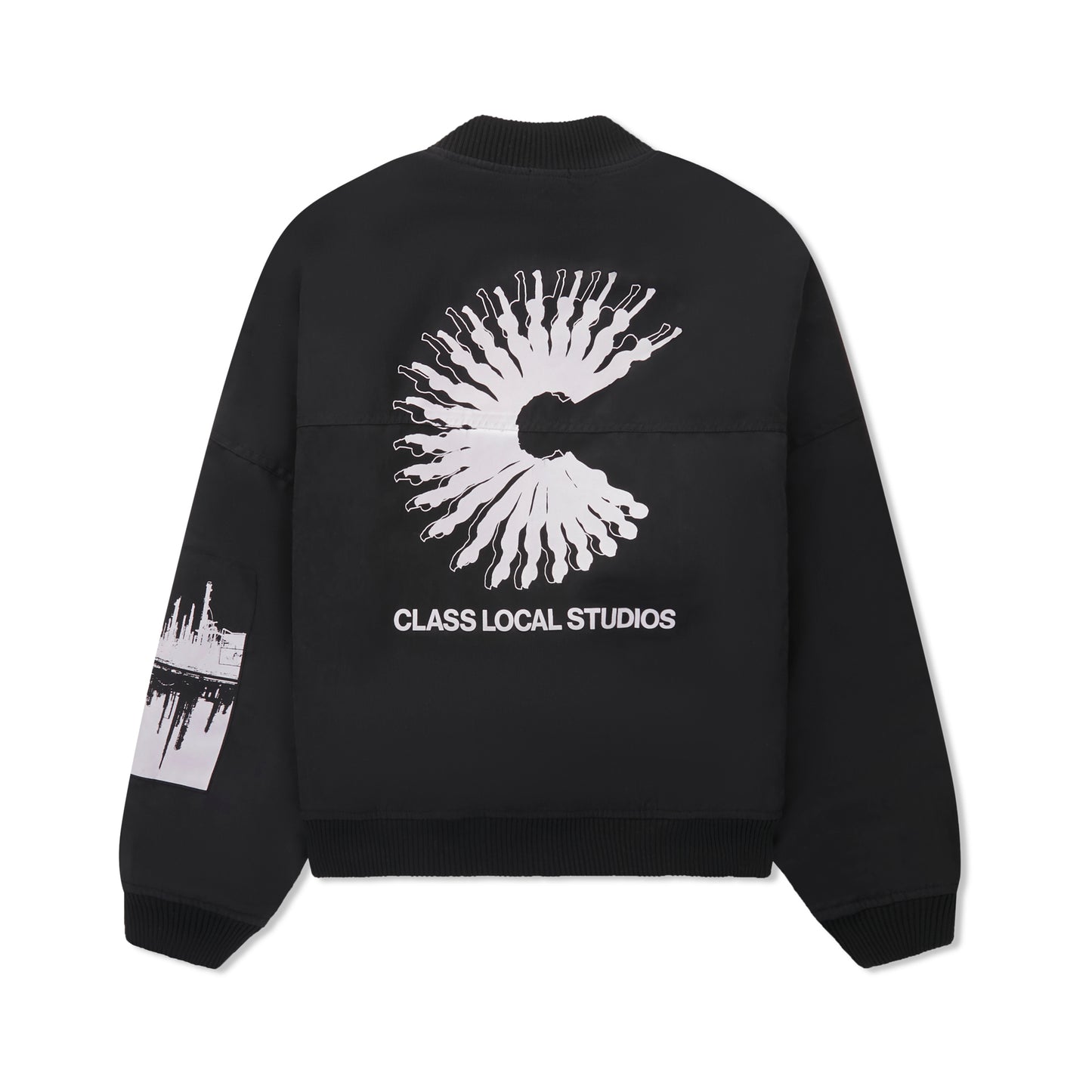 BOMBER JACKET CLASS "ABC INDUSTRIAL" BLACK