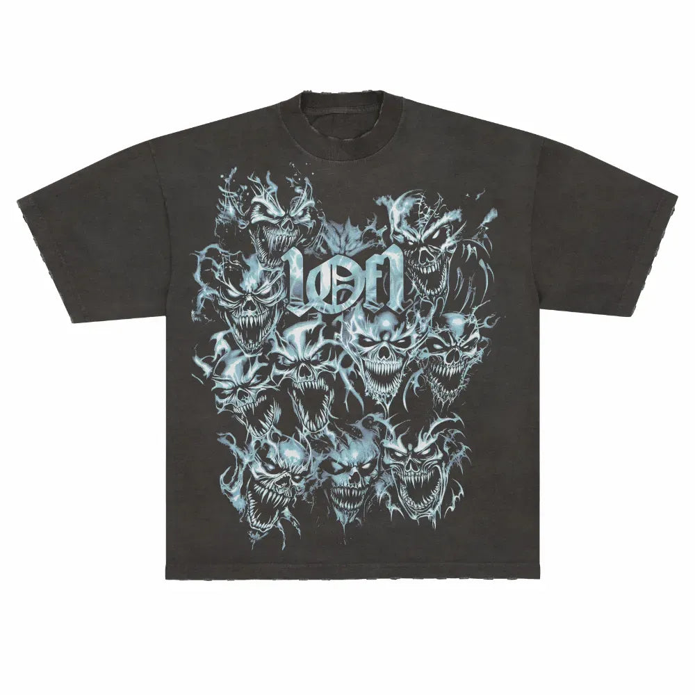 BACK FROM THE REALM (STAY FLY) STONED DARK GREY TEE