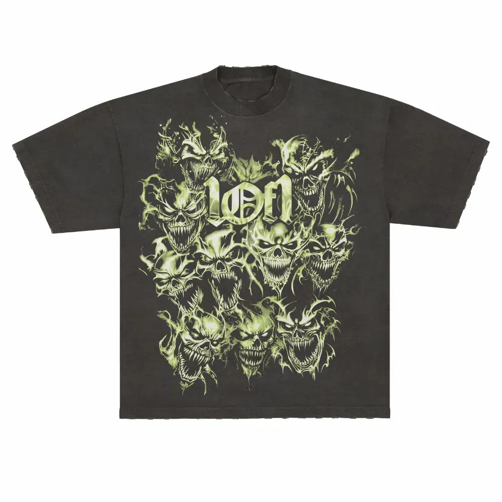 BACK FROM THE REALM (STAY FLY) GREY GREEN TEE