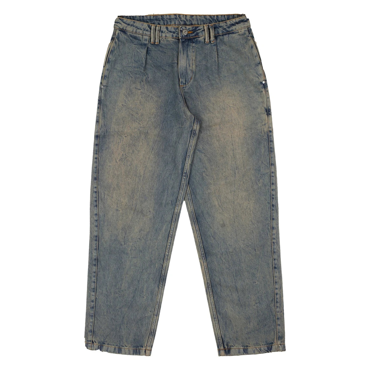 Calca Jeans Marmorizada Azul