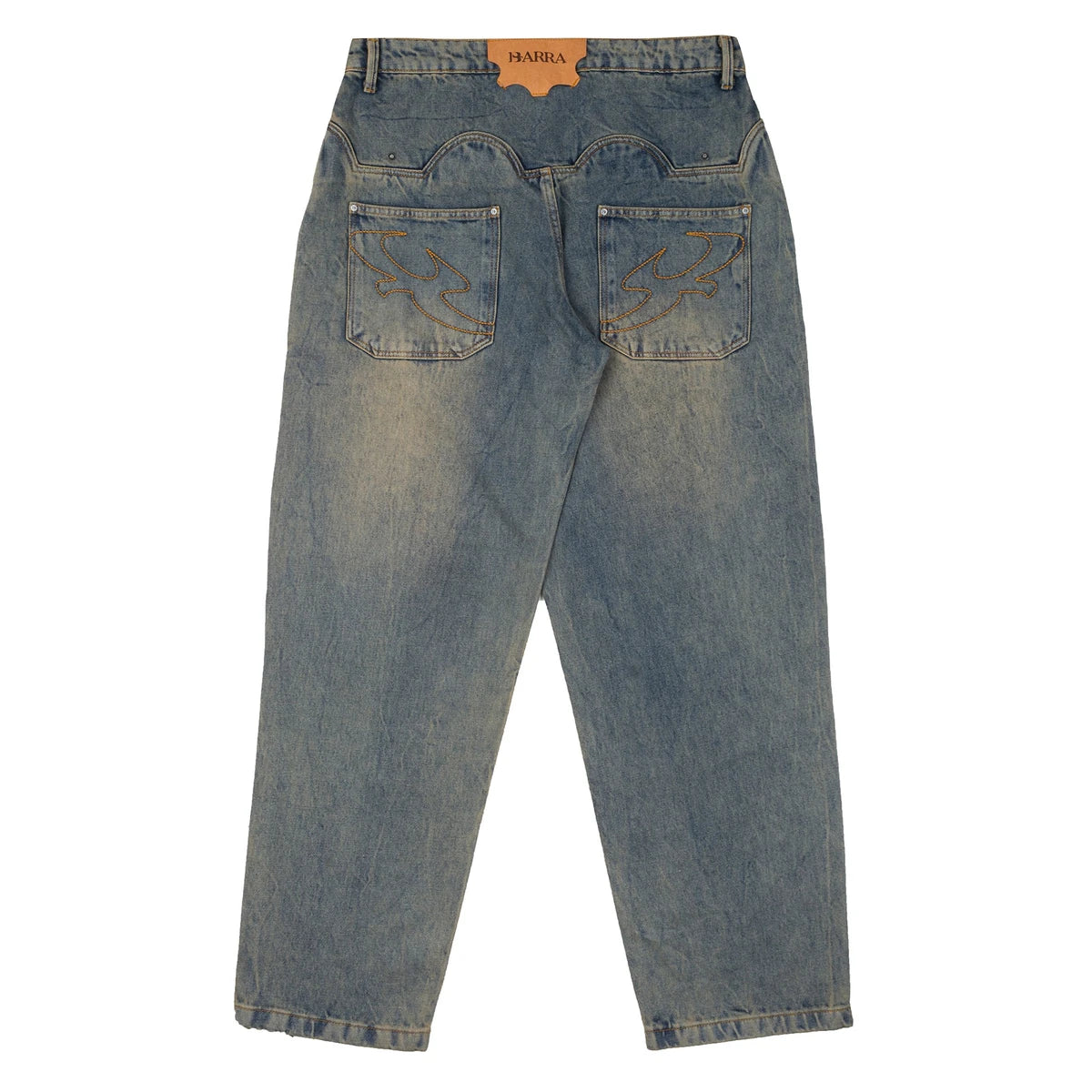 Calca Jeans Marmorizada Azul
