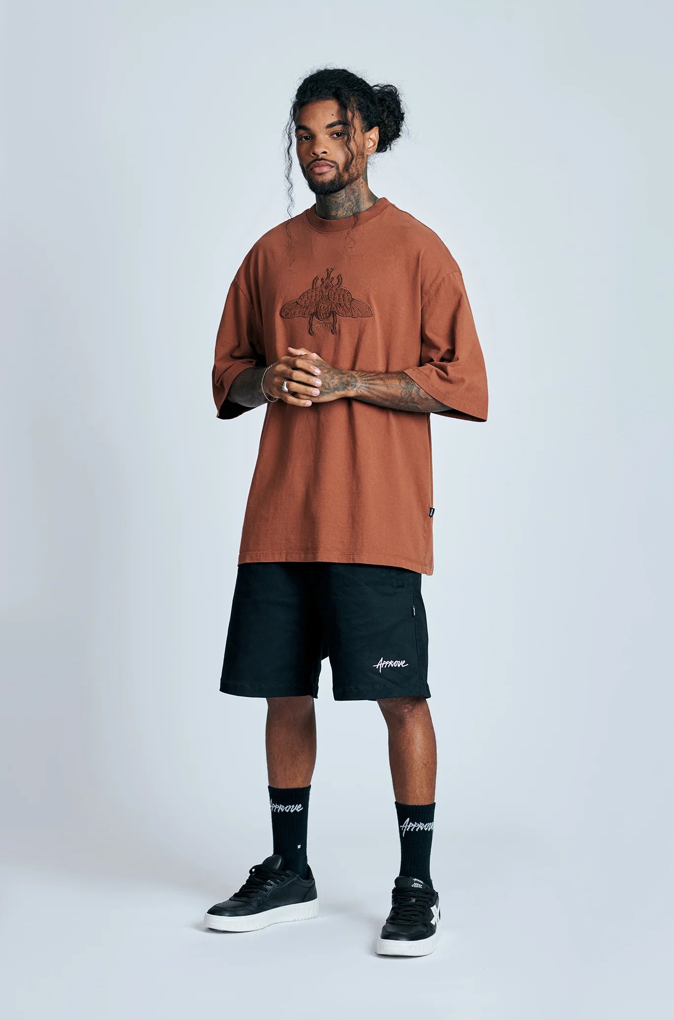 Camiseta Oversized Approve Cabron Marrom