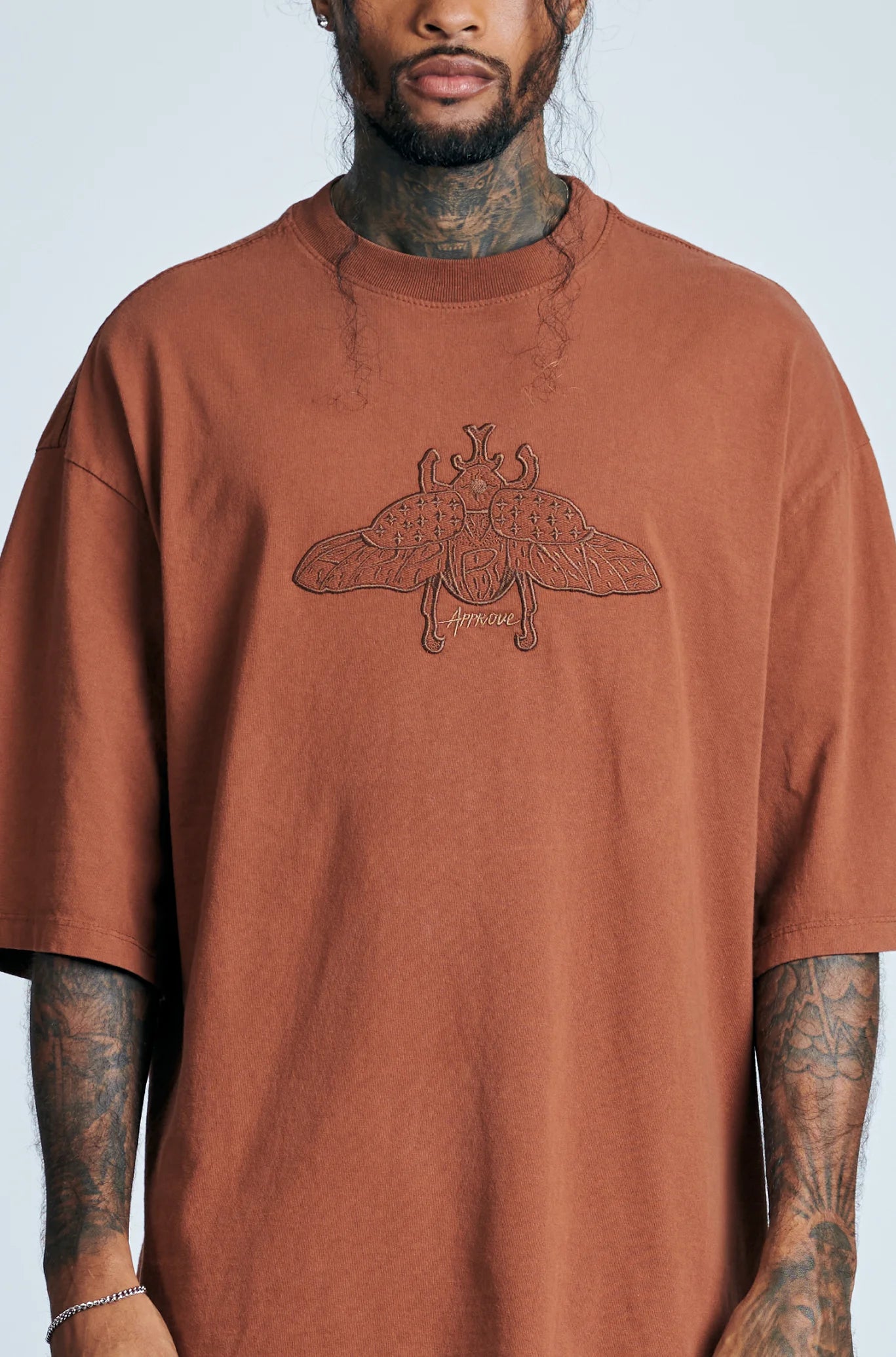 Camiseta Oversized Approve Cabron Marrom