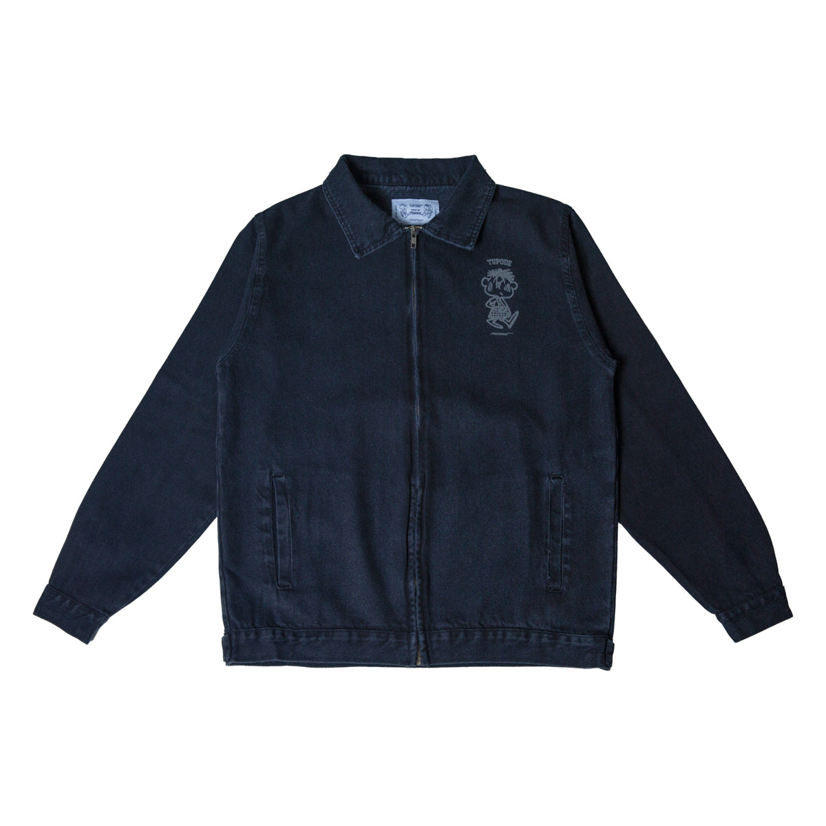 JAQUETA PROF CASCAO OLD JEANS STONE PRETO
