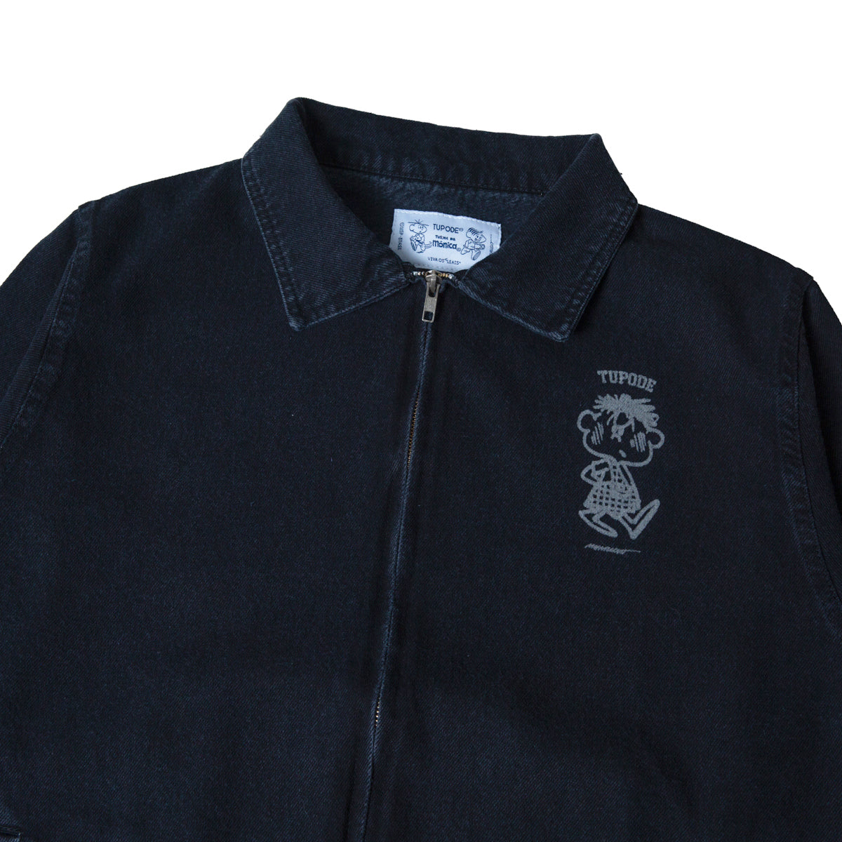 JAQUETA PROF CASCAO OLD JEANS STONE PRETO