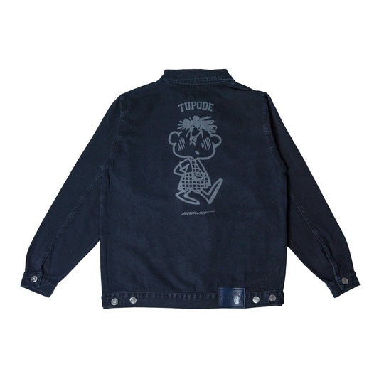 JAQUETA PROF CASCAO OLD JEANS STONE PRETO