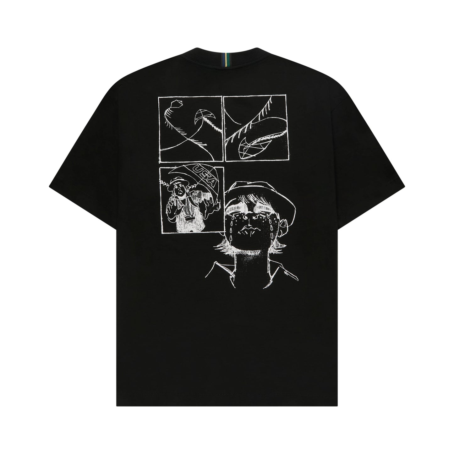 BASIC T-SHIRT CLASS "GLASSLINE'' BLACK