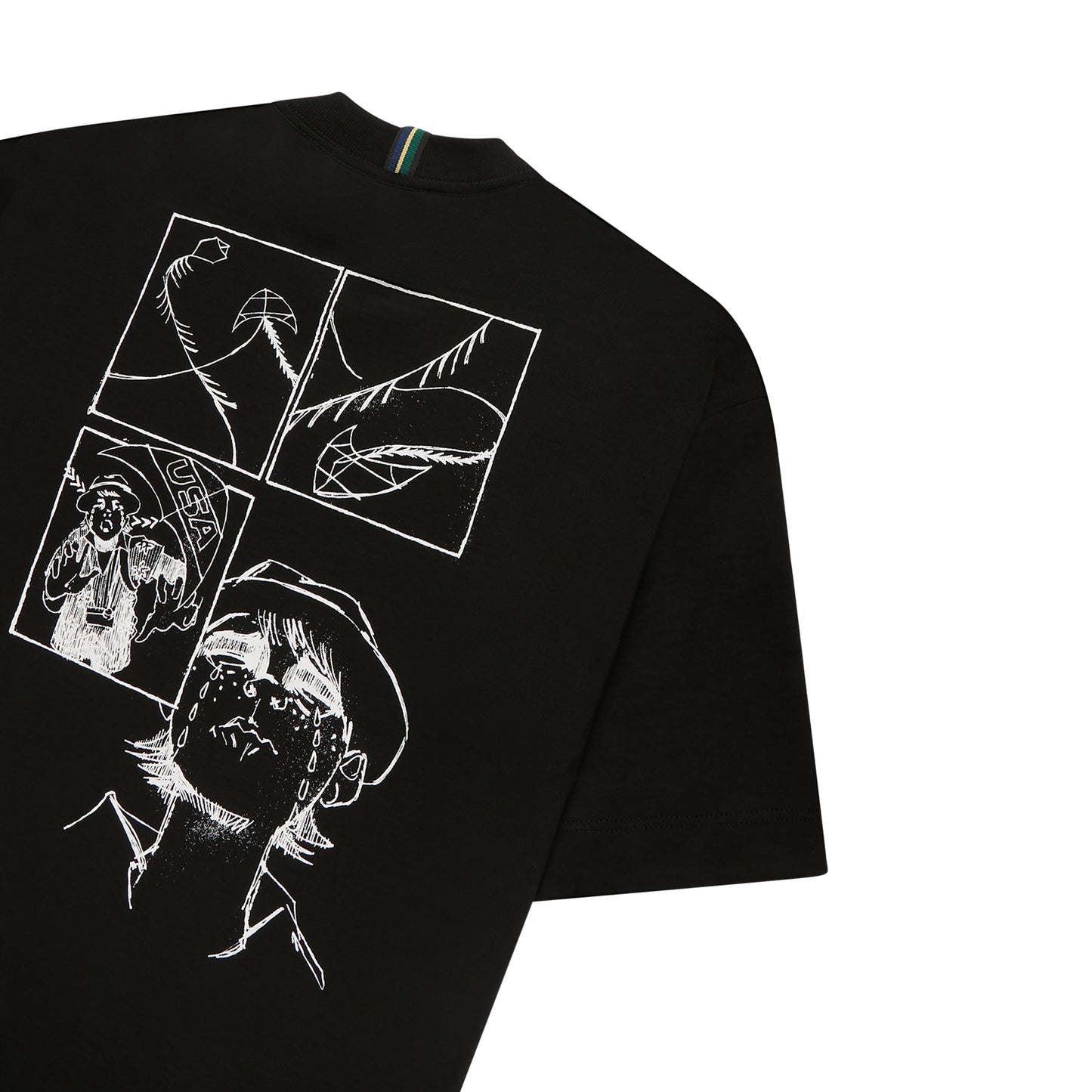 BASIC T-SHIRT CLASS "GLASSLINE'' BLACK
