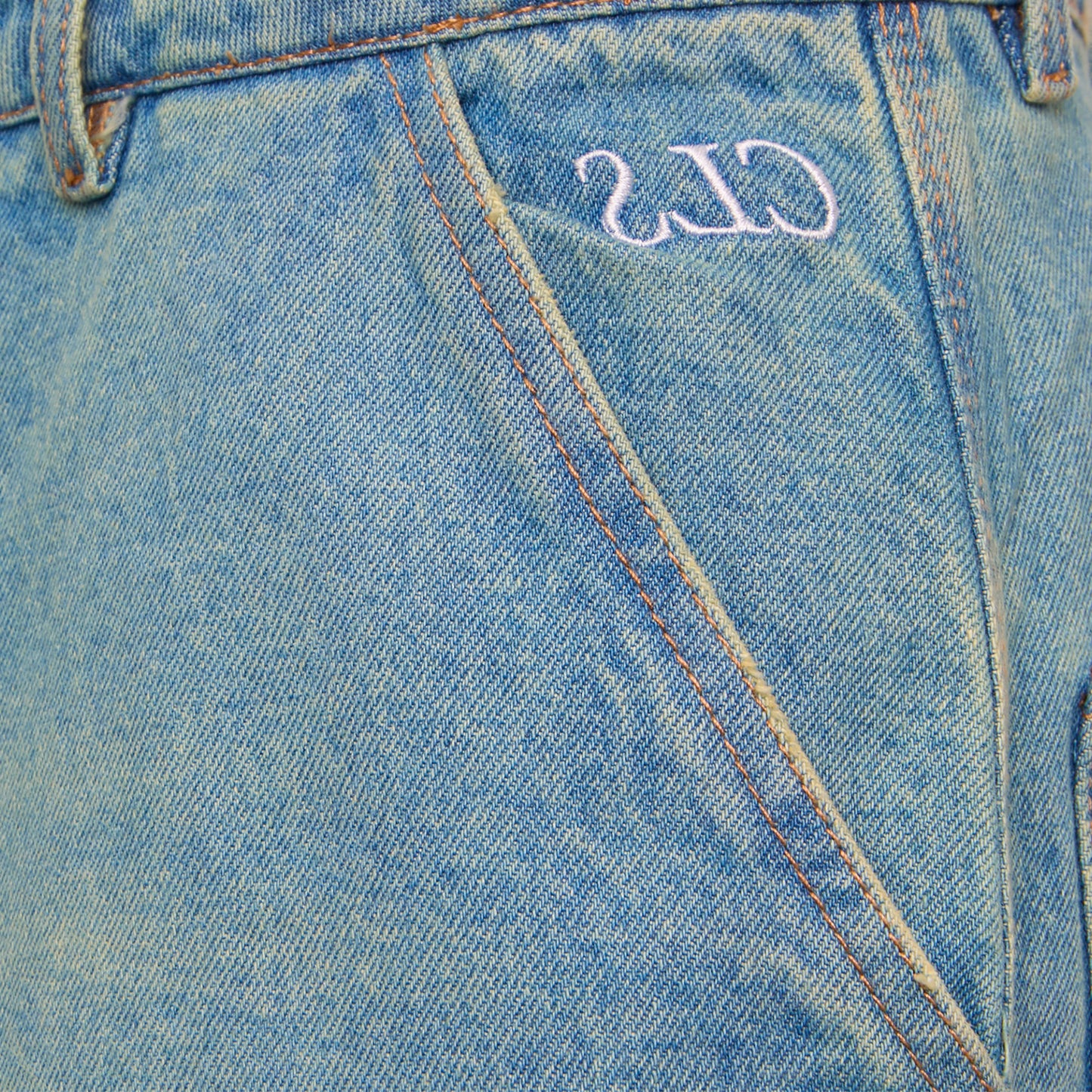 STONEWASHED BAGGY PANTS CLASS "RABIOLA" BLUE