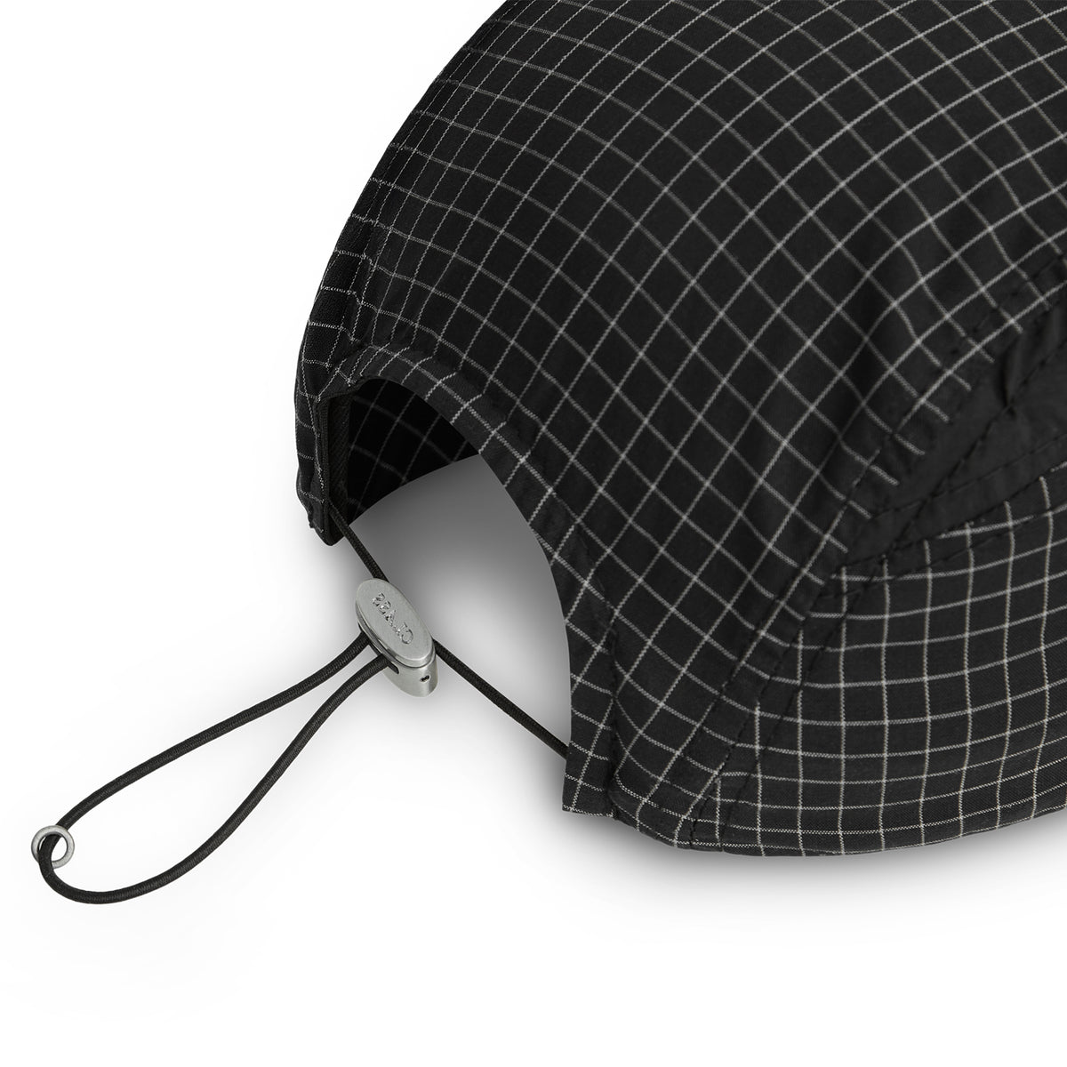 3 PANEL SPORT HAT DYNAMIC PLAID BLACK