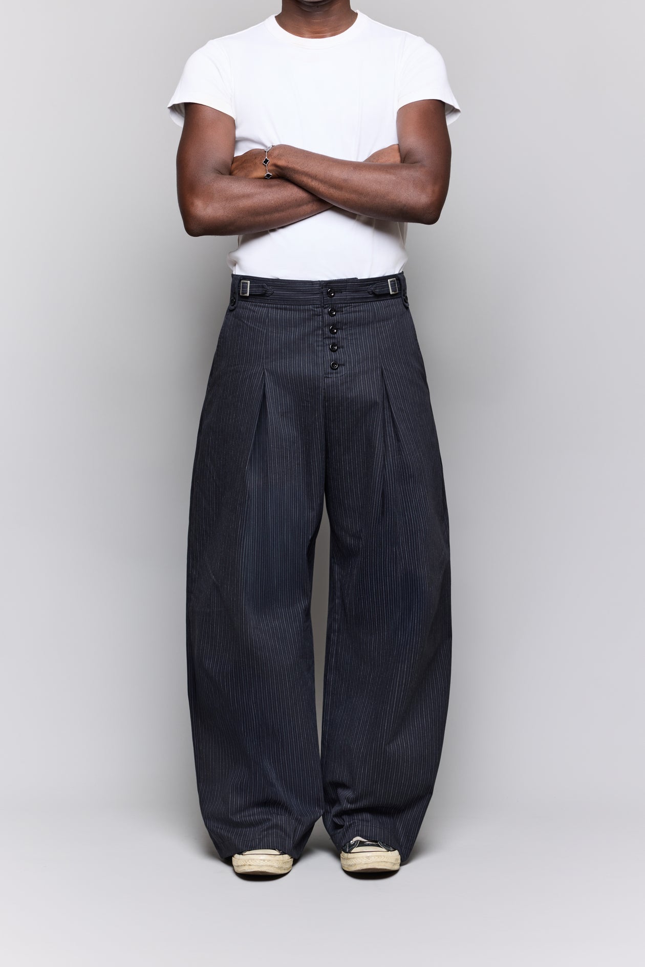 ARMY PINSTRIPE TROUSERS 1950s