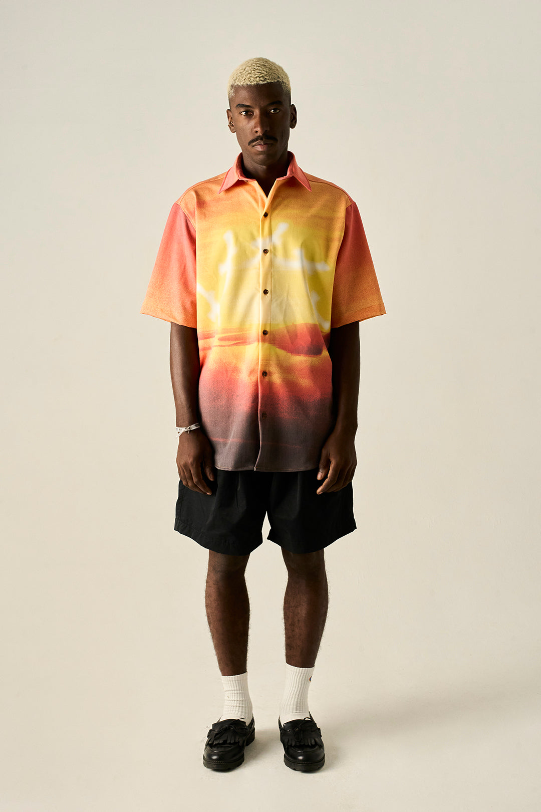 Camisa de botão "B Tribal Solar"