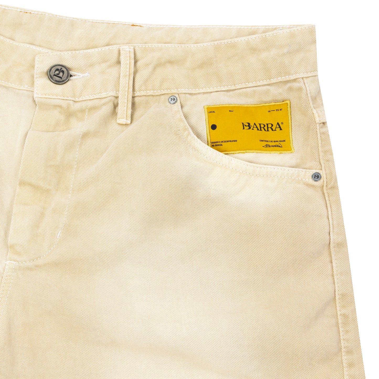 Bermuda Jeans Raizes Bege