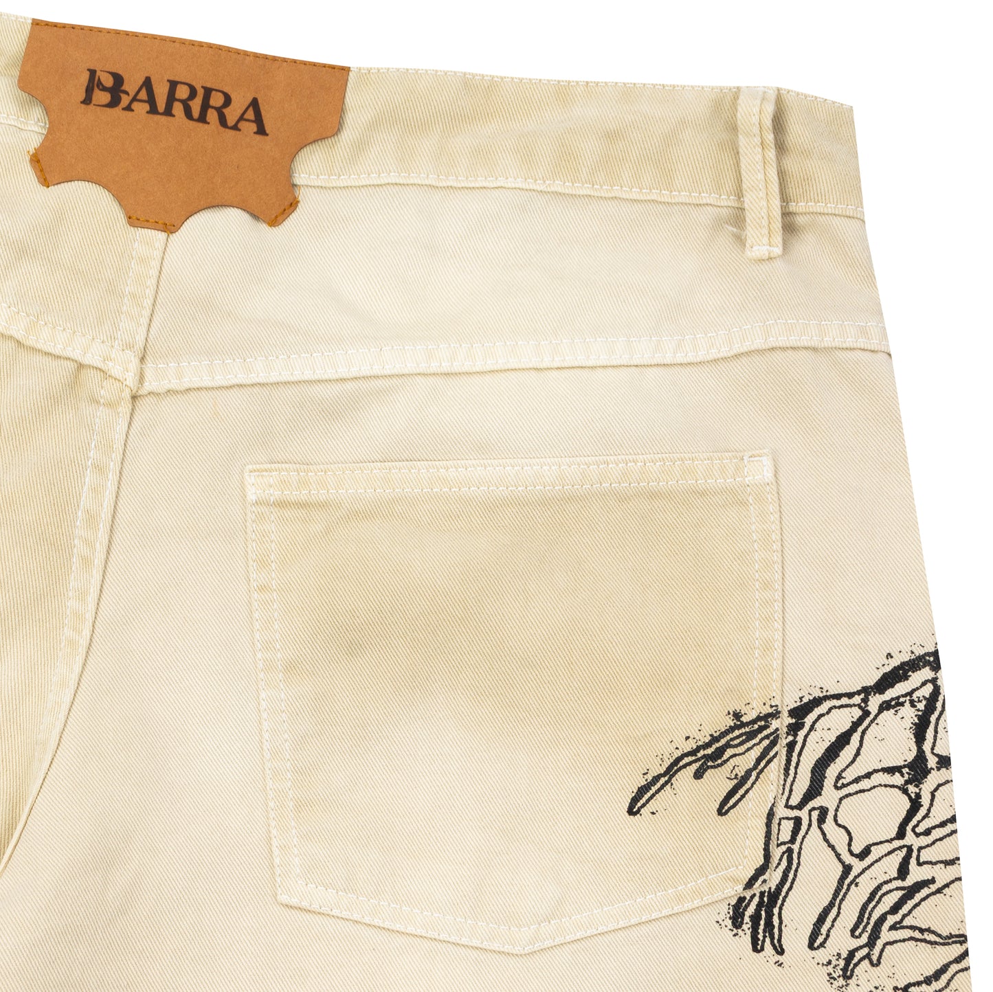 Bermuda Jeans Raizes Bege