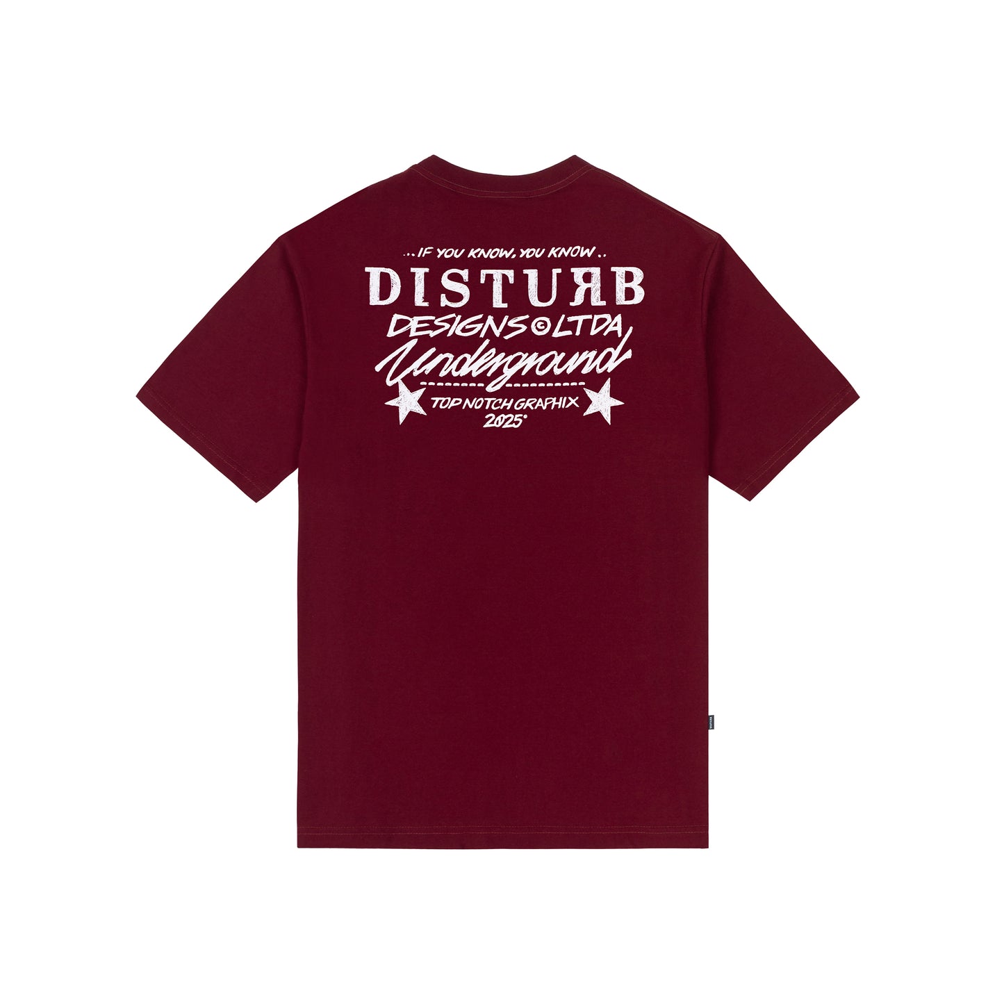 Ball Pen TShirt In Burgundy
