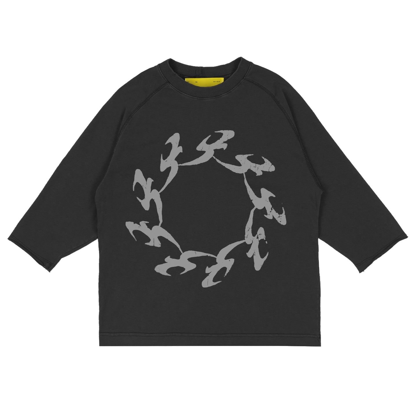 Camisa Raglan 3/4 Estonada Preta