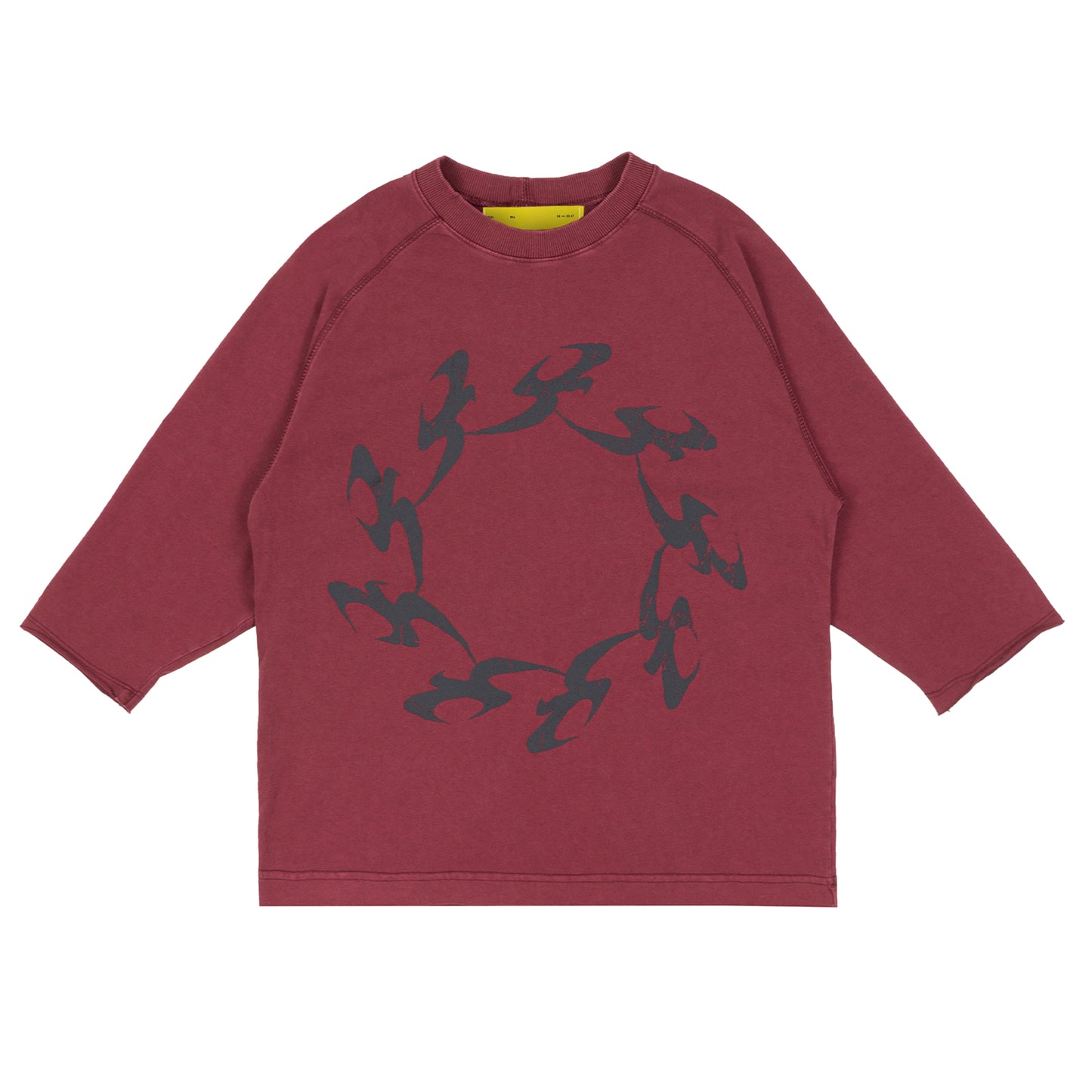 Camisa Raglan 3/4 Estonada Bordo