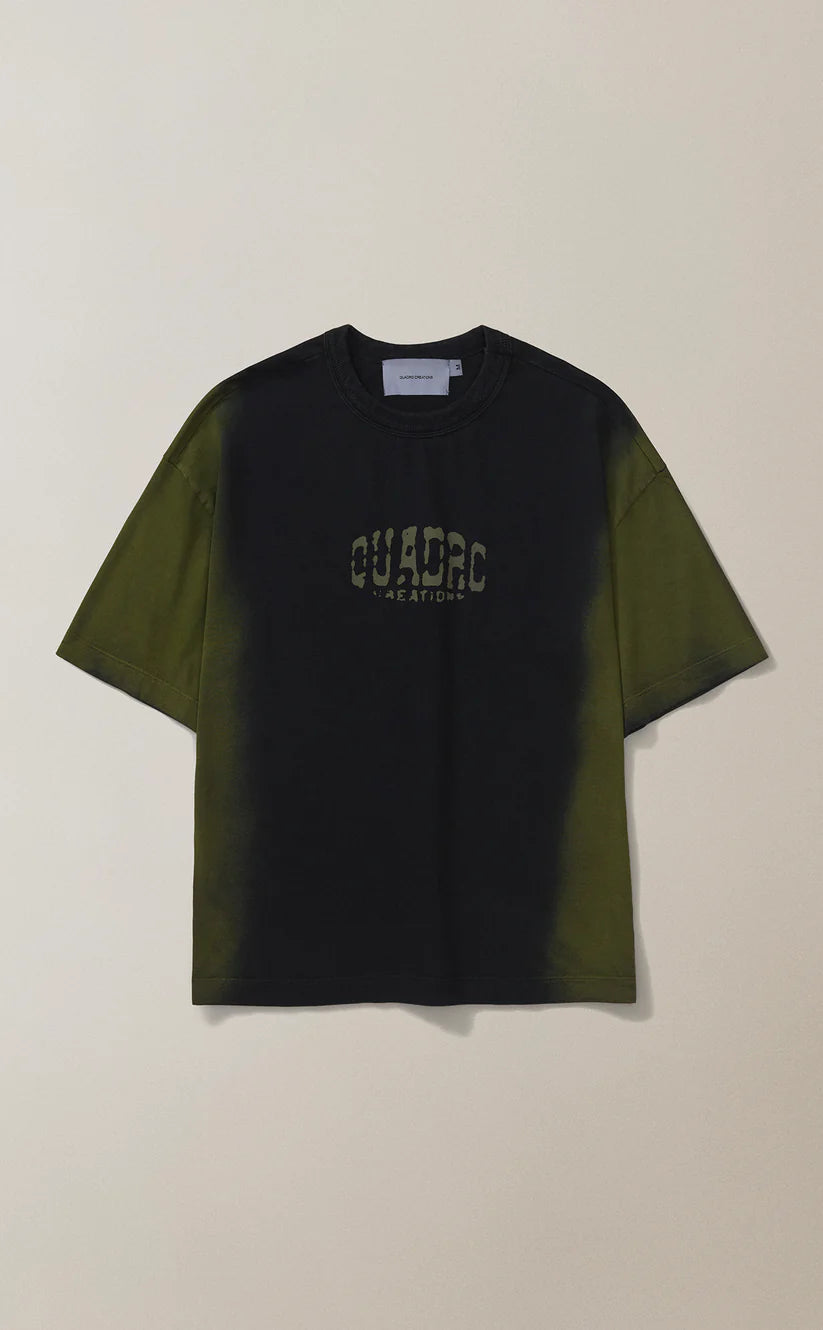 CAMISETA QC ARCO BOXY TIEDYE VERDE