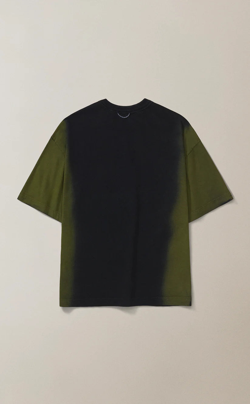 CAMISETA QC ARCO BOXY TIEDYE VERDE