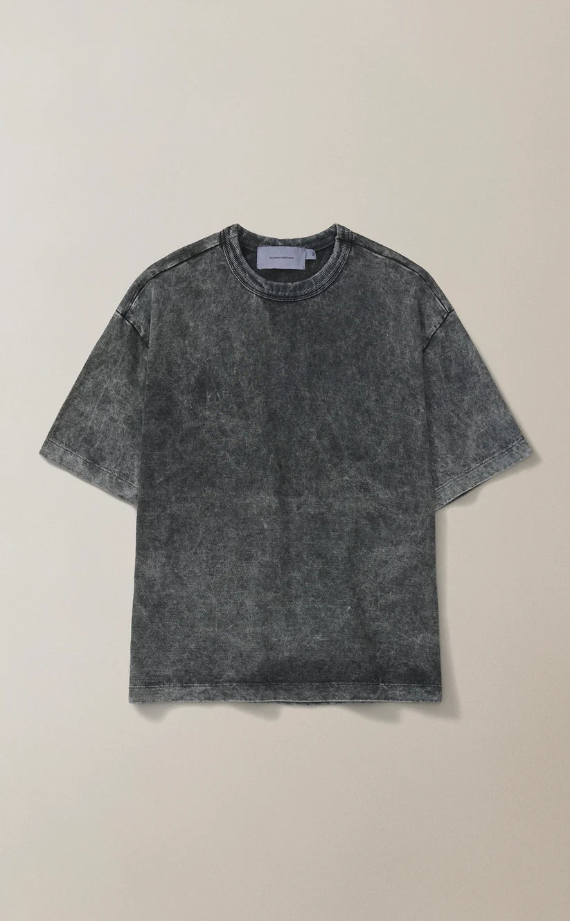 CAMISETA QC SIMBOLO BOXY STONED VERDE