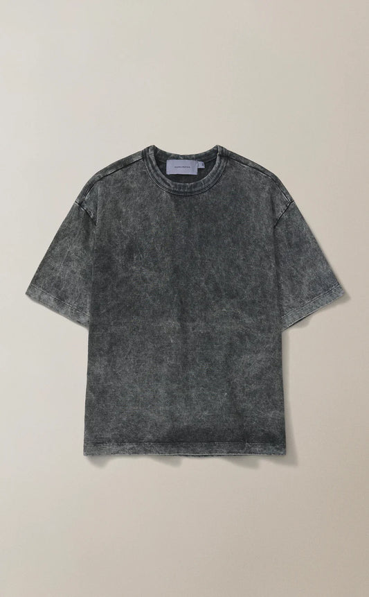 CAMISETA QC SIMBOLO BOXY STONED VERDE