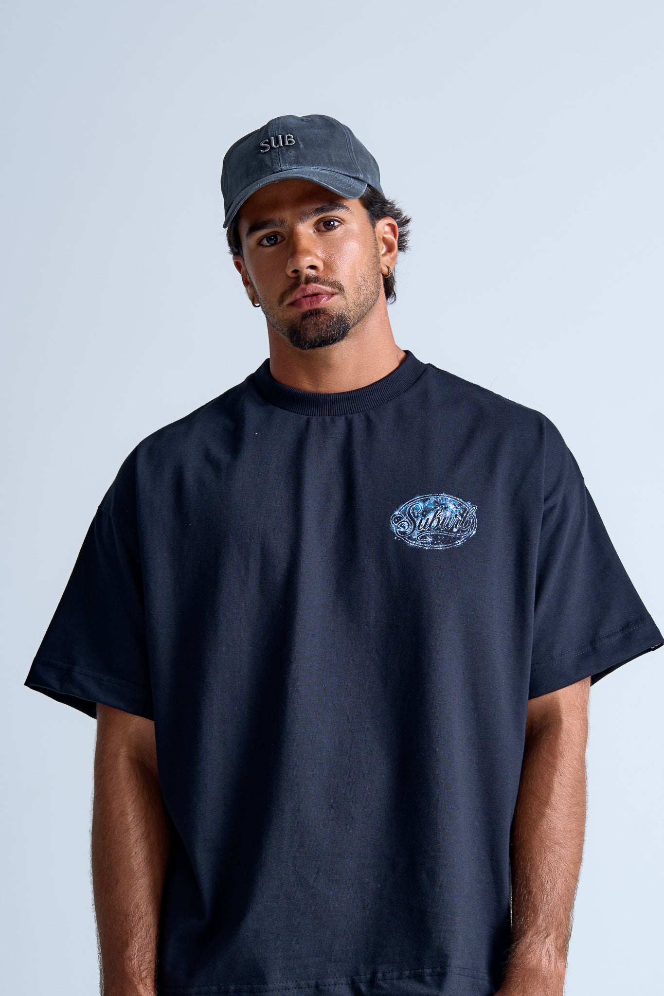 CAMISETA BOXY GALAXY PRETO