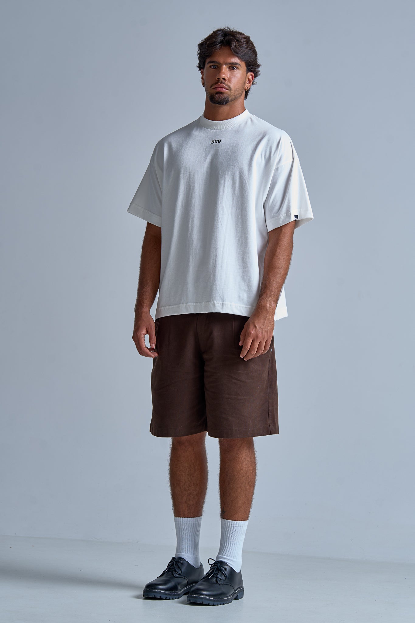 CAMISETA BOXY CORE LOGO OFF WHITE