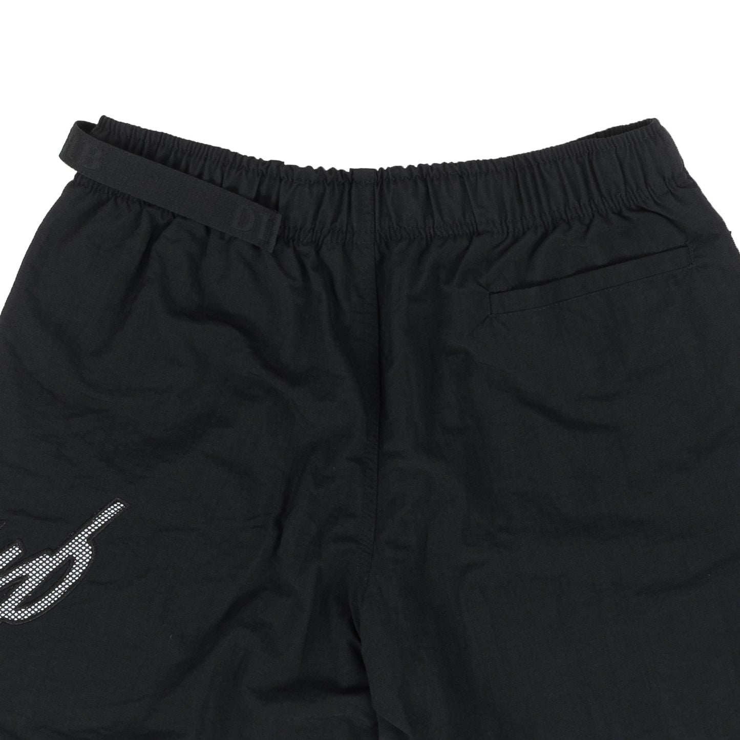 Cursive Nylon Shorts In Black