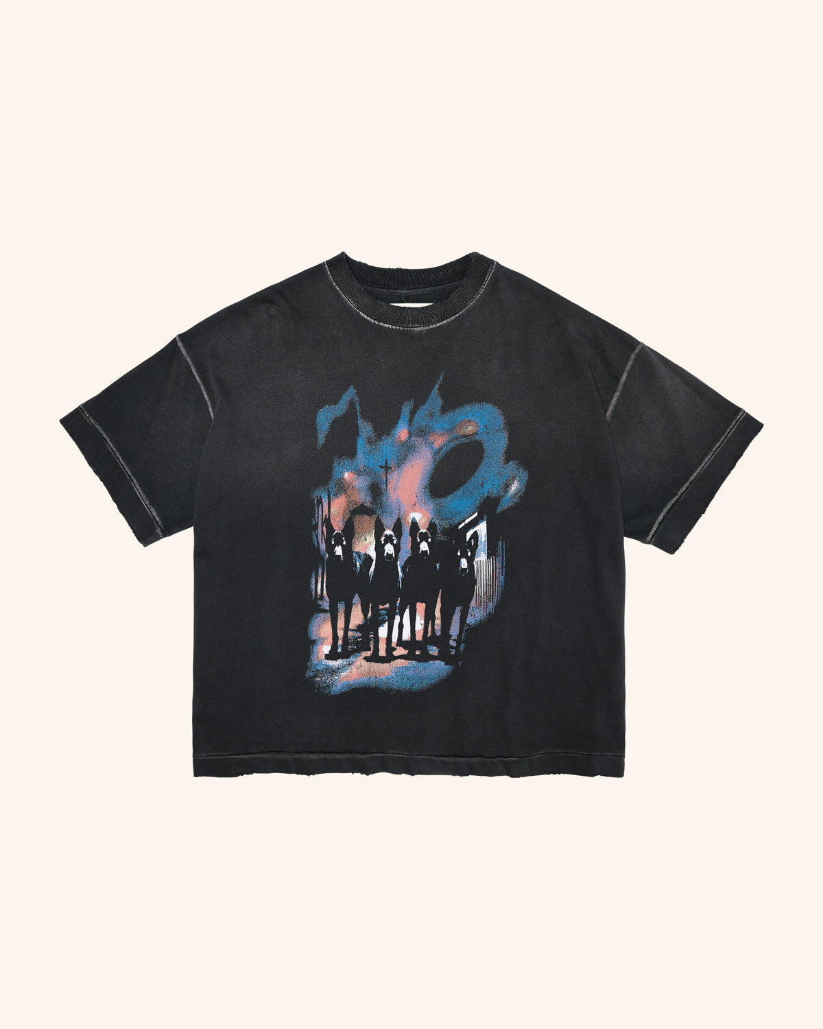 DOGTOWN BOXY TEE - FADED BLACK