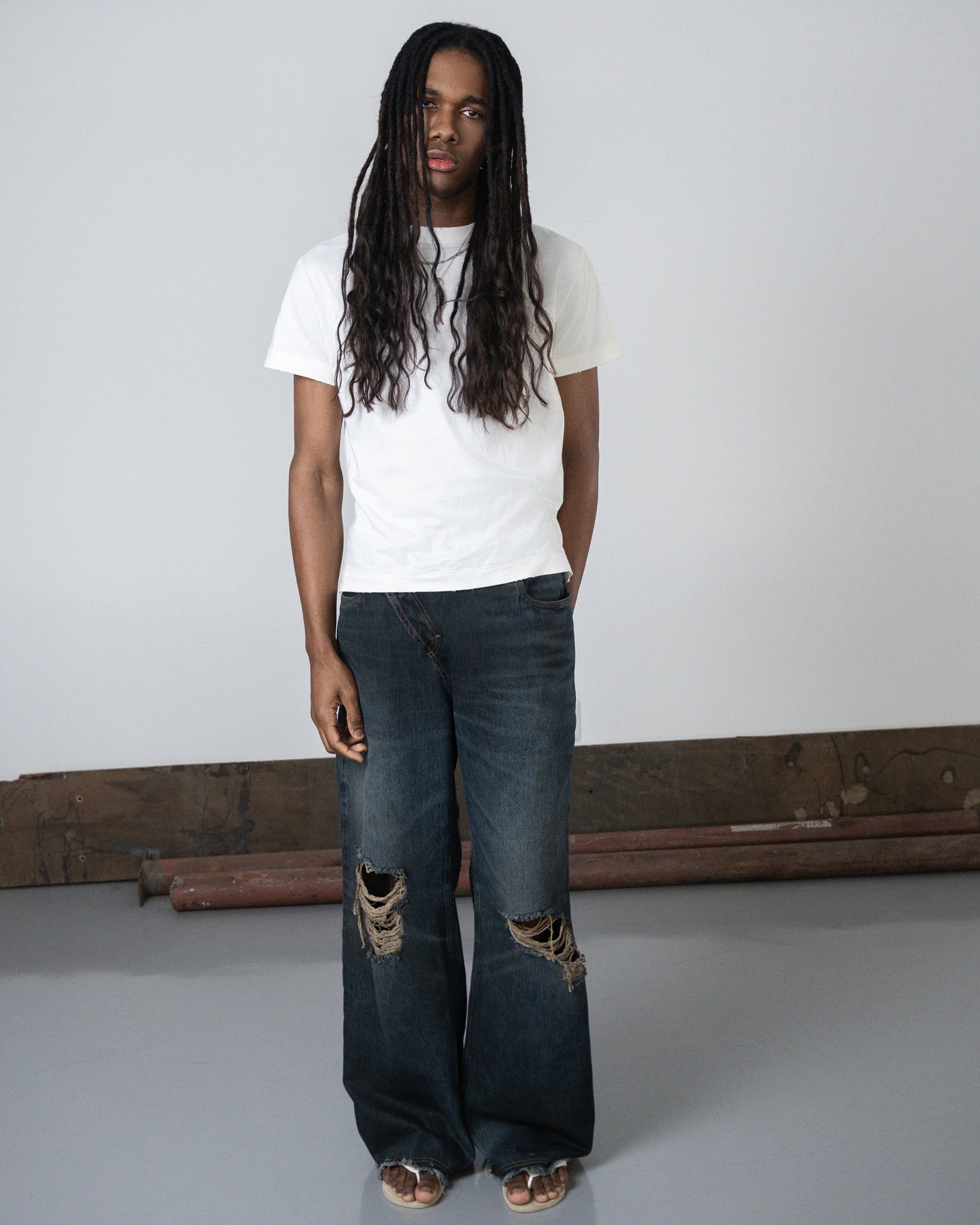 UNF ASYMMETRICAL DENIM BLUE