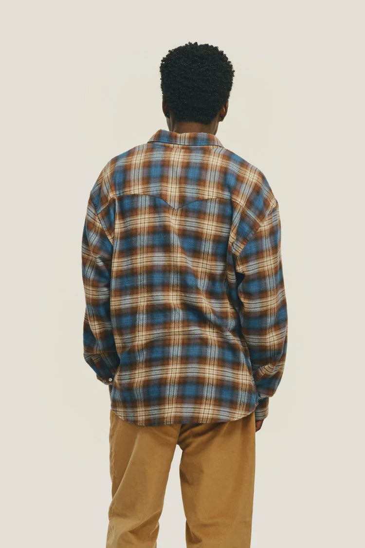 Camisa Xadrez ML - Marrom e Azul
