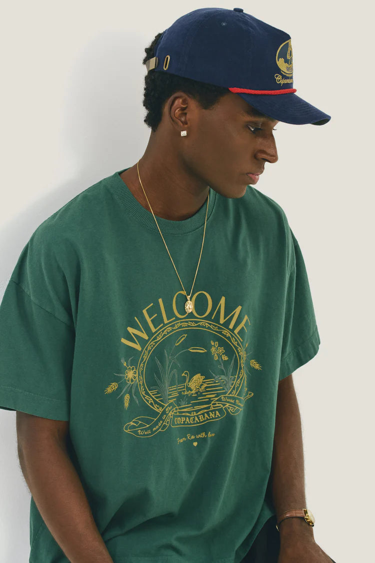 TShirt Boxy Fit Souvenir Verde