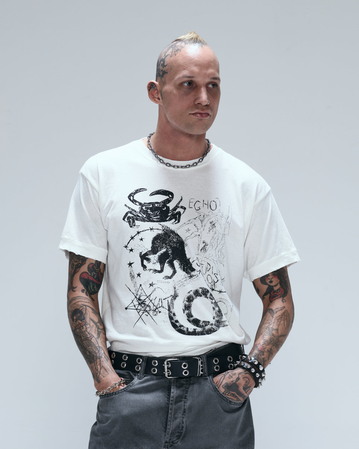 GNOSIS REGULAR GAZE TEE - OFF WHITE