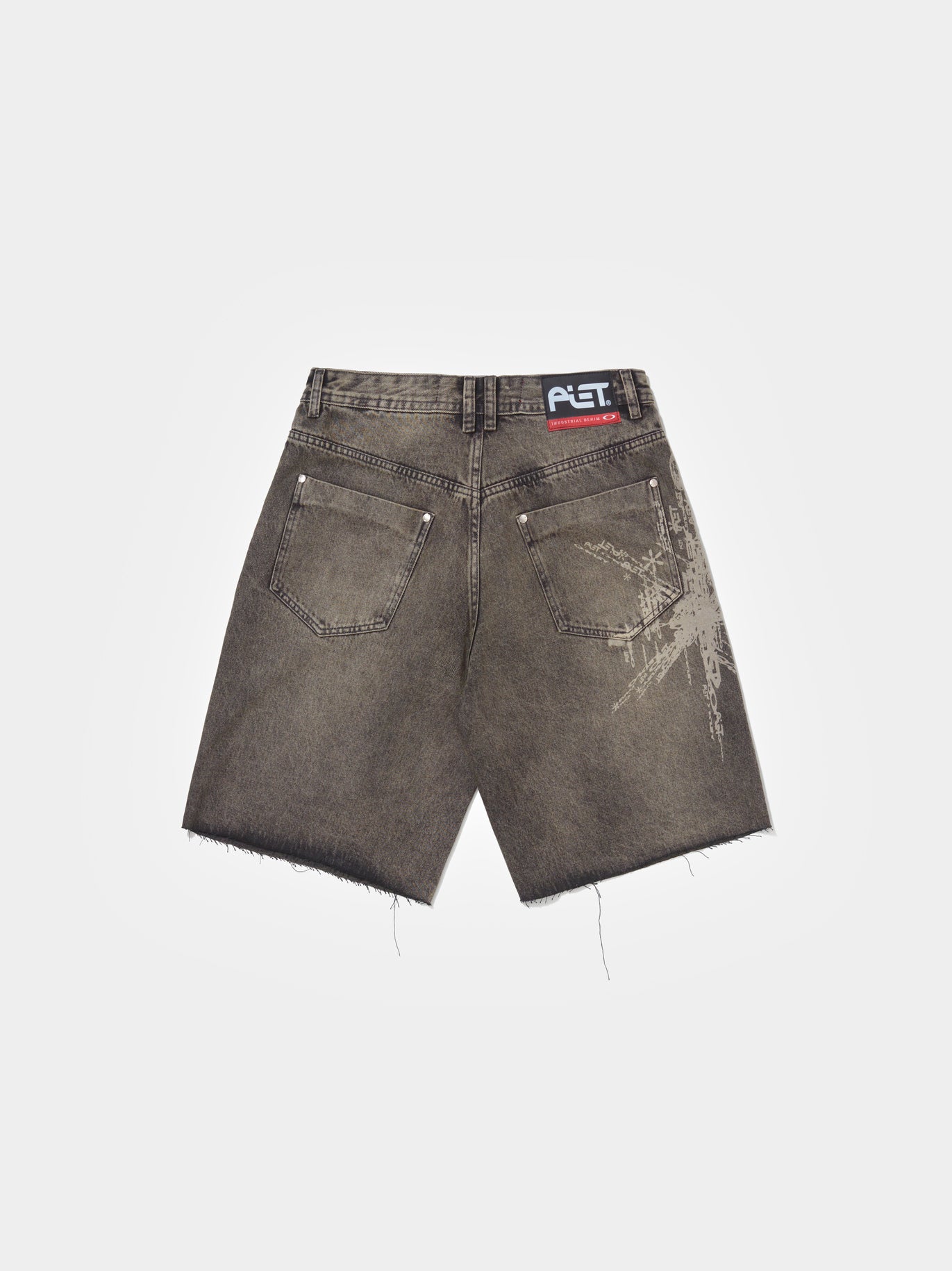 Distressed Denim Shorts Khaki