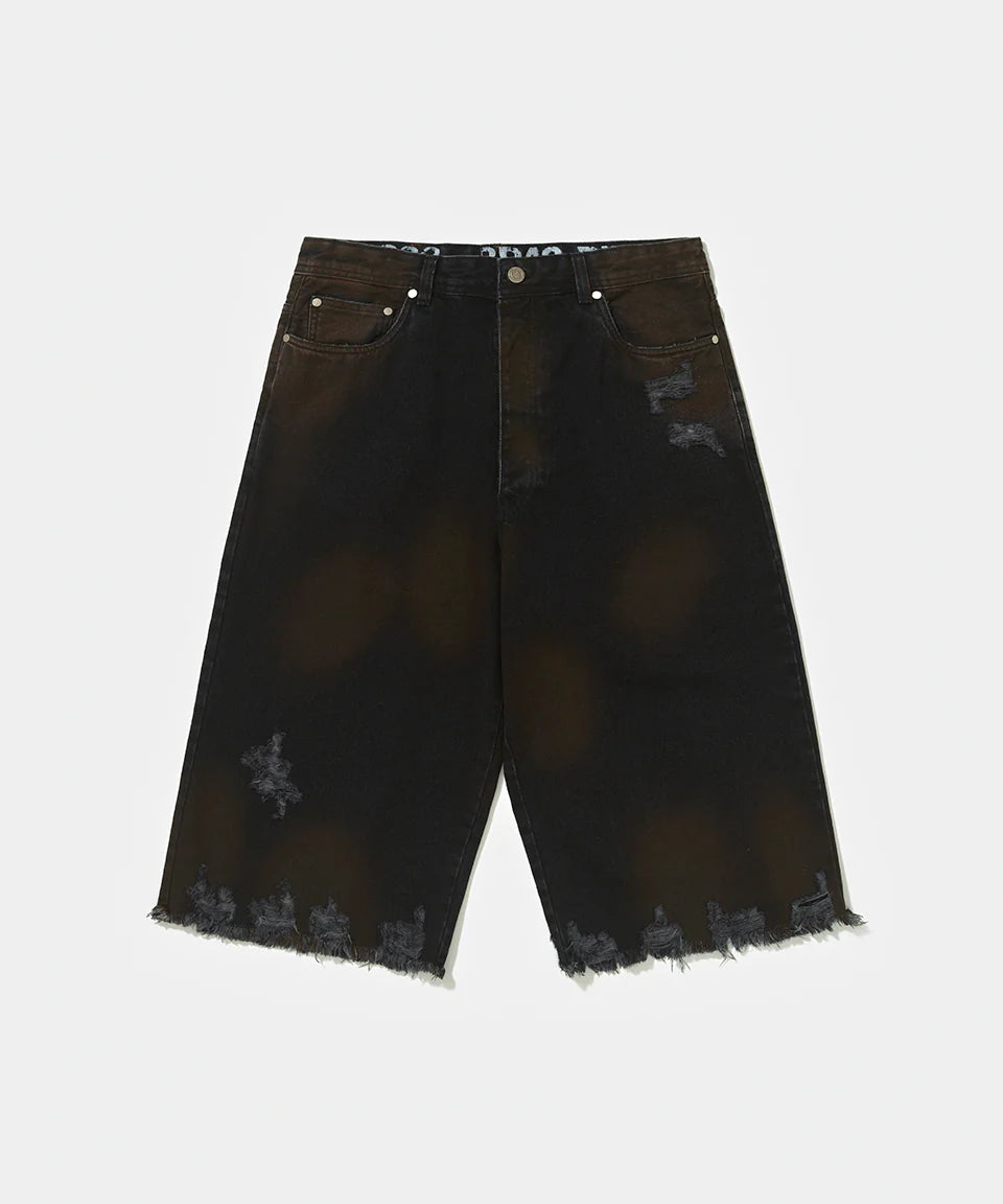 Black Denim Capri Trousers Black Denim