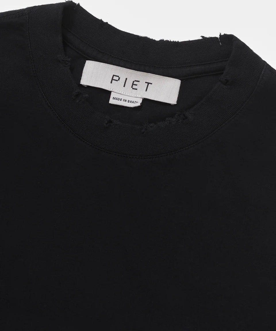Piet F.C. Knitted Sleeve Tshirt Vintage Black/Black