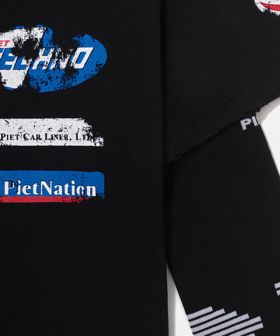 Piet F.C. Knitted Sleeve Tshirt Vintage Black/Black