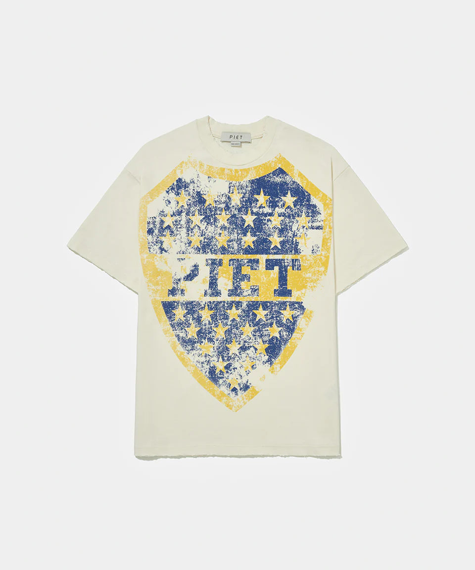 Emblem Relaxed Tshirt Bone White