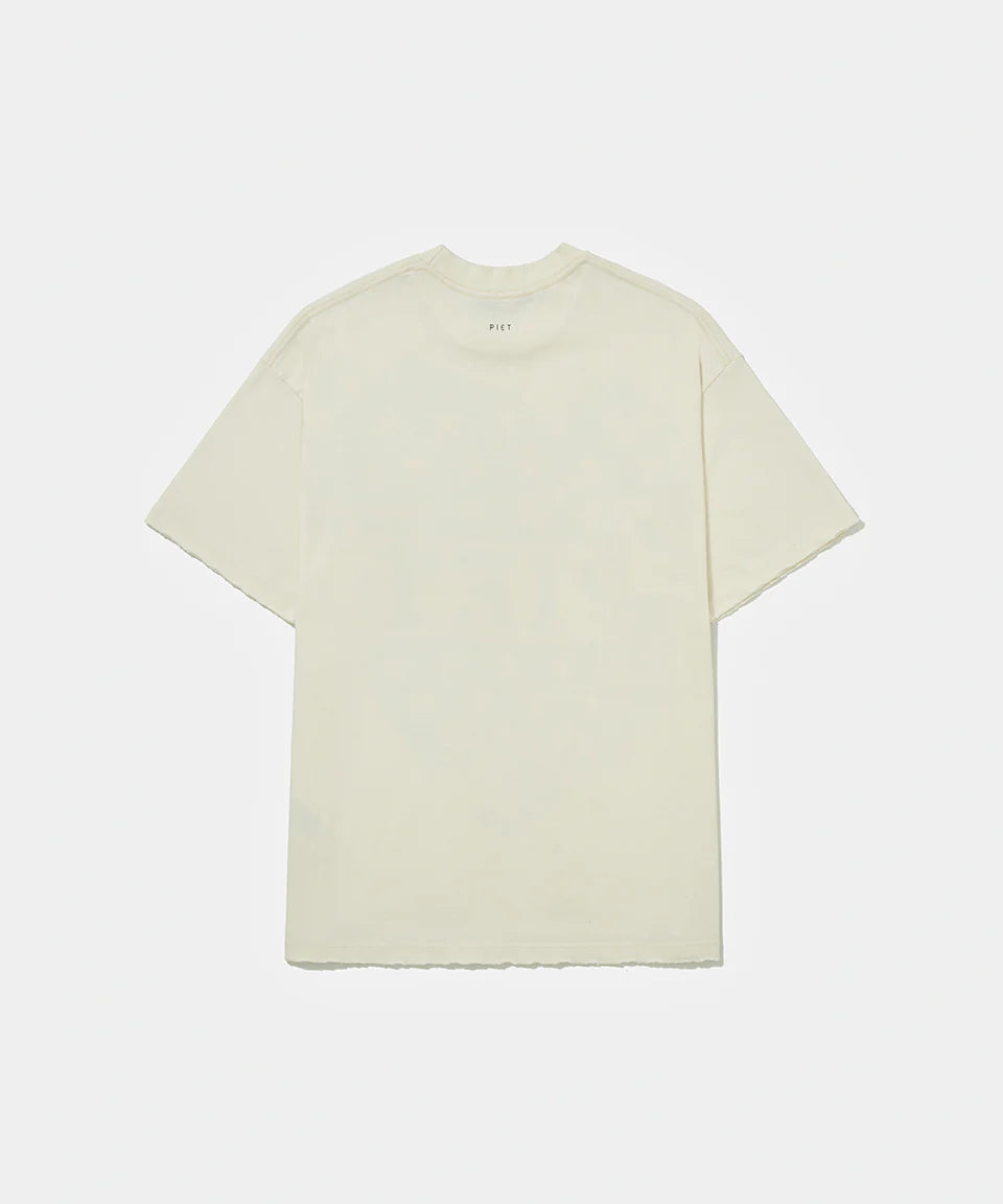Emblem Relaxed Tshirt Bone White