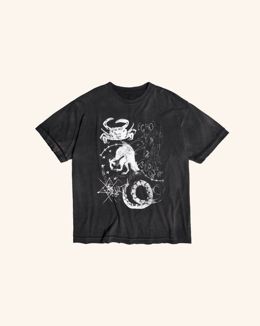 GNOSIS REGULAR GAZE TEE - FADED BLACK