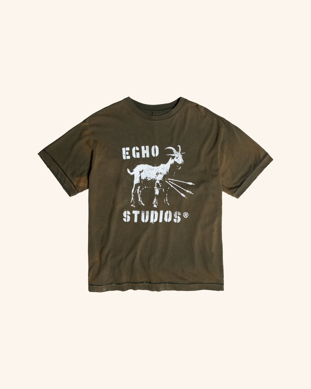 GOAT REGULAR GAZE TEE- OLIVE GREEN