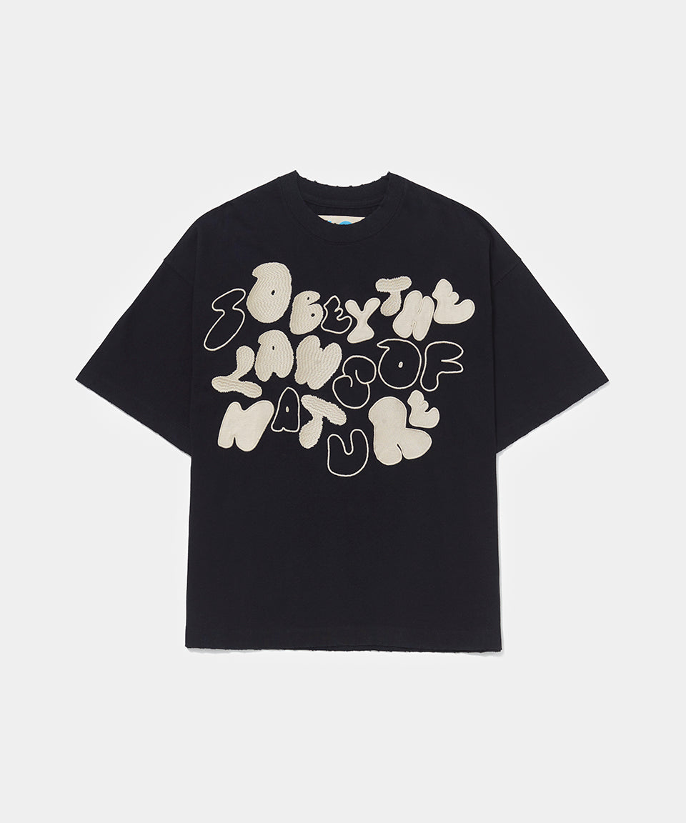 I Obey Embroidery TShirt Black