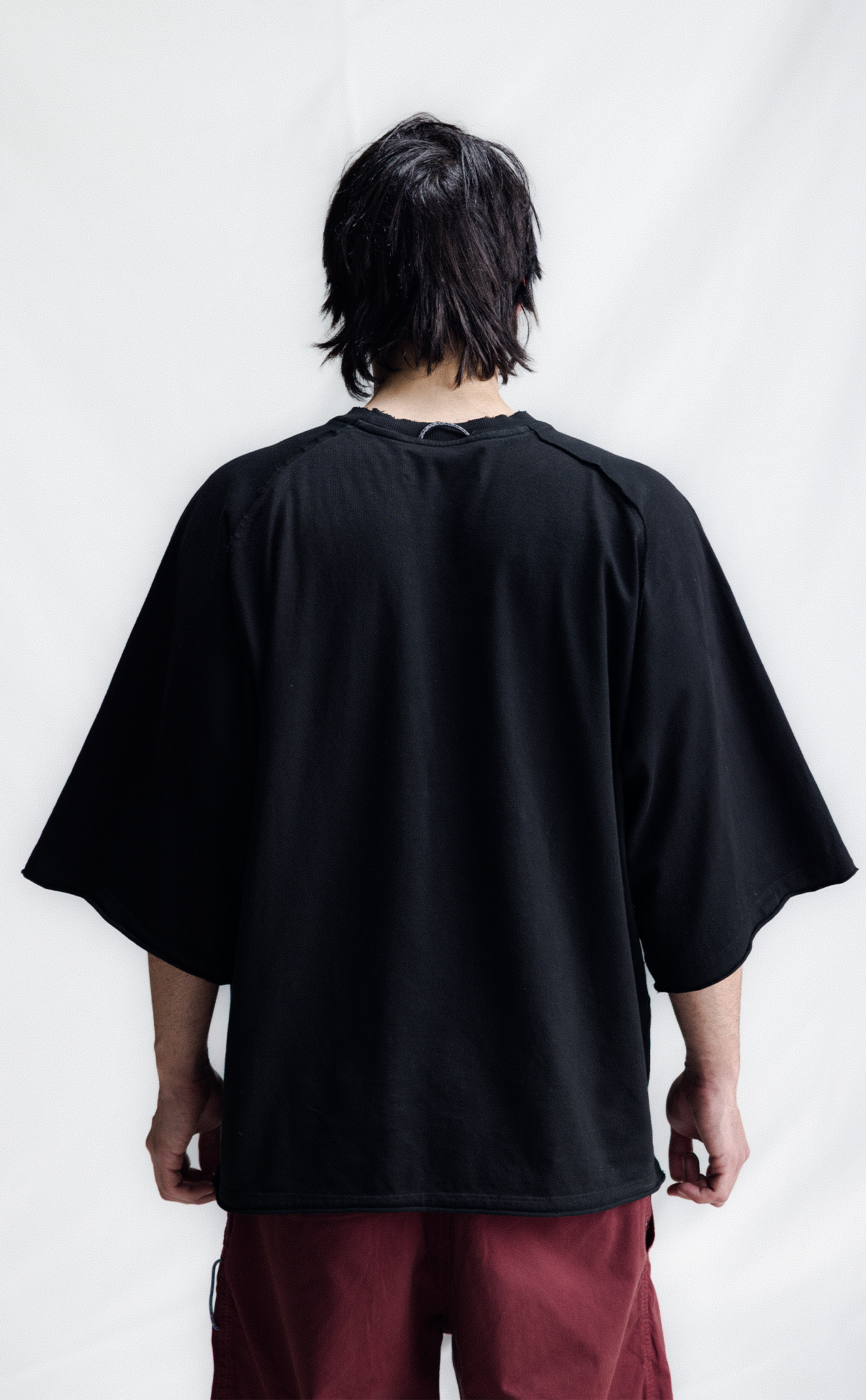 TSHIRT PIQUET PLAYSOLITAIRE OVERSIZED RAGLAN BLACK