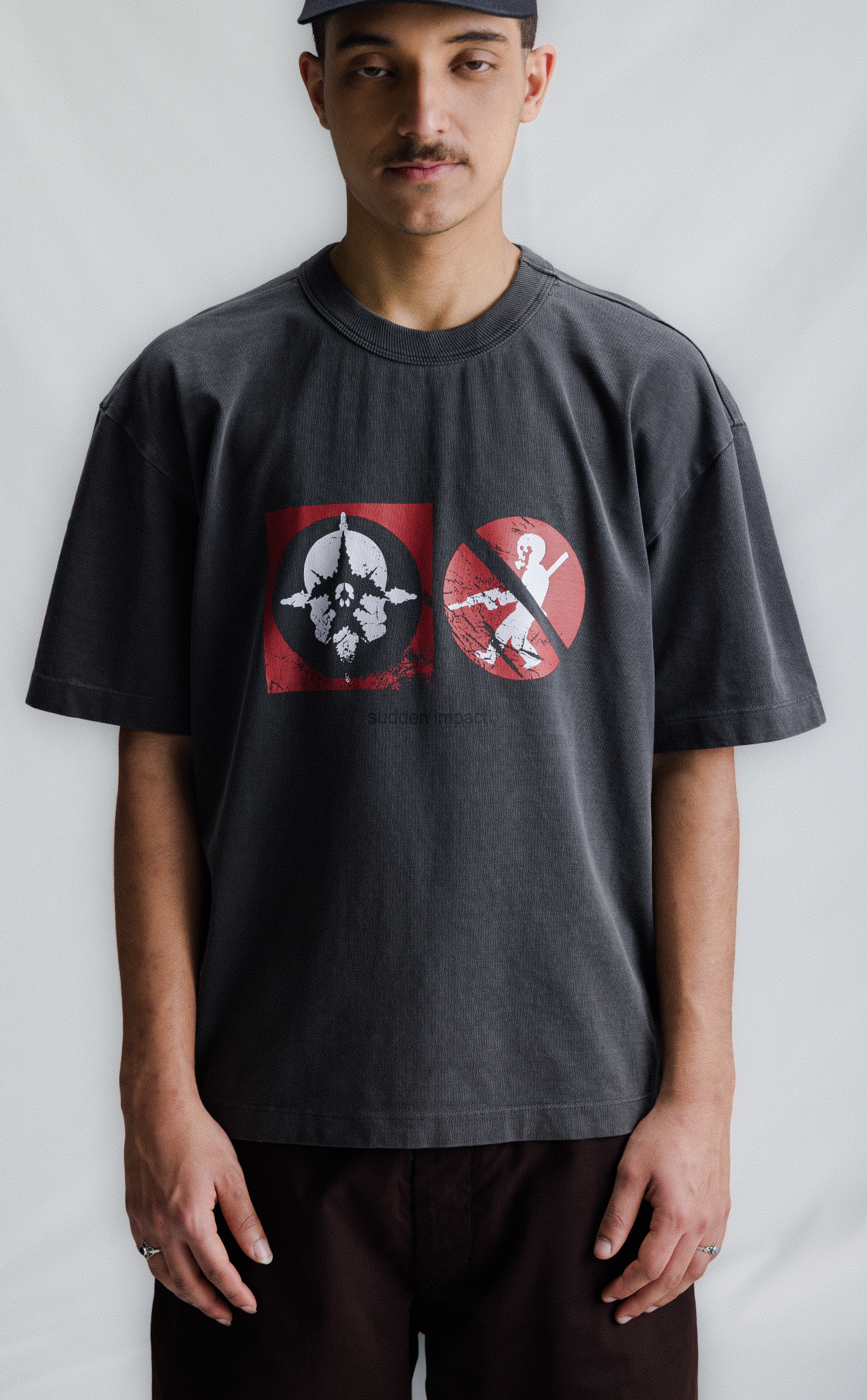 TSHIRT SUDDEN IMPACT BOXY STONED BLACK