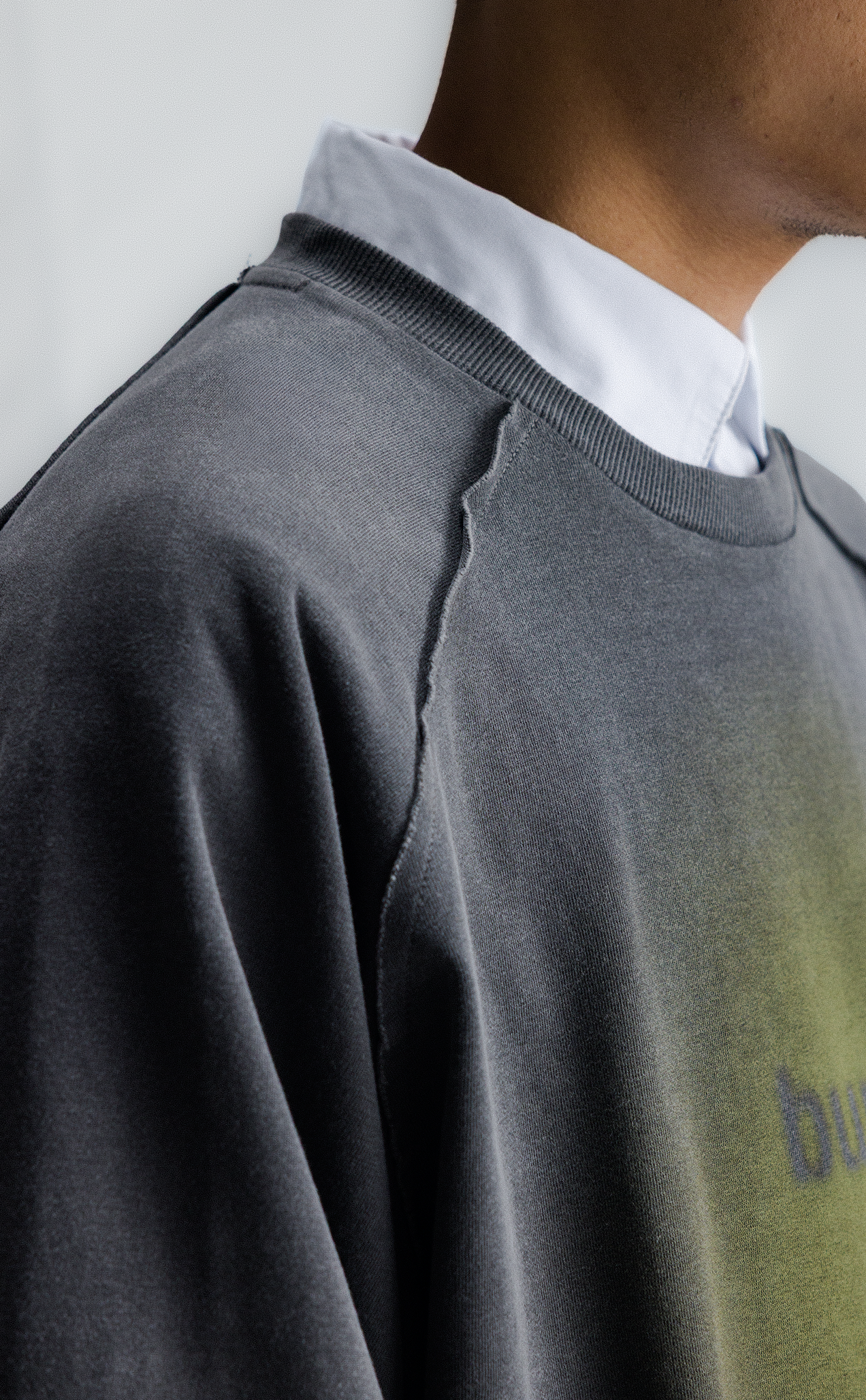 TSHIRT BURNIN OVERSIZED RAGLAN STONED ACID GREEN
